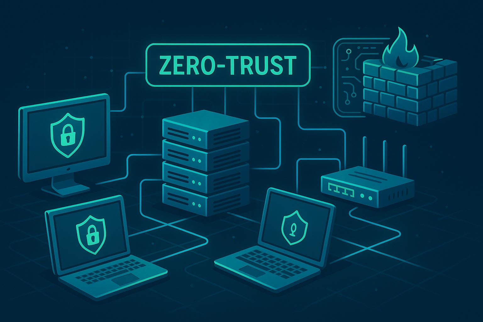 معماری Zero‑Trust در پشتیبانی شبکه