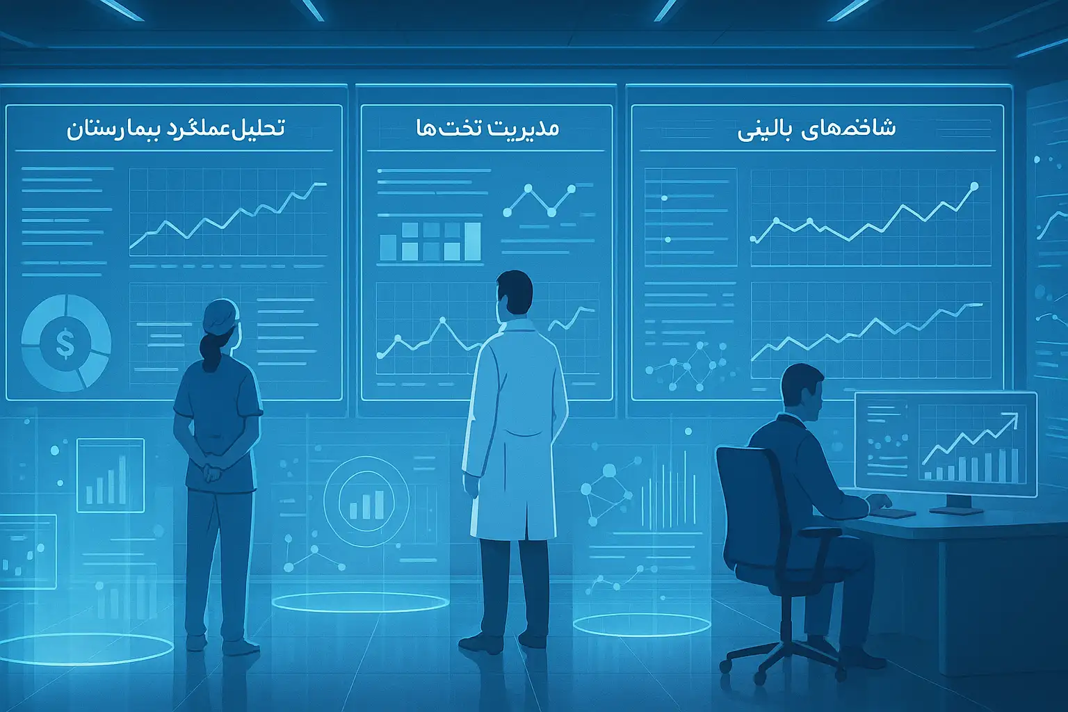 داشبورد مدیریتی بیمارستانی