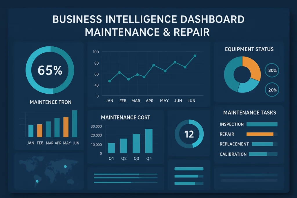 داشبورد هوش تجاری تعمیرات و نگهداری