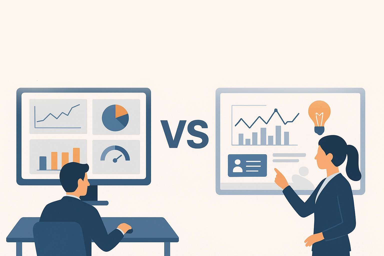 تفاوت داشبورد مدیریتی با هوش تجاری