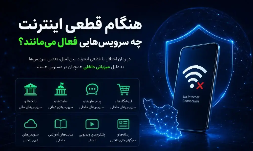 سرویس‌های فعال هنگام قطعی اینترنت جهانی